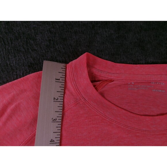 Under Armour Top Women Small Pink Athletic Sporty Training Causal Logo Heatgear - Picture 5 of 10